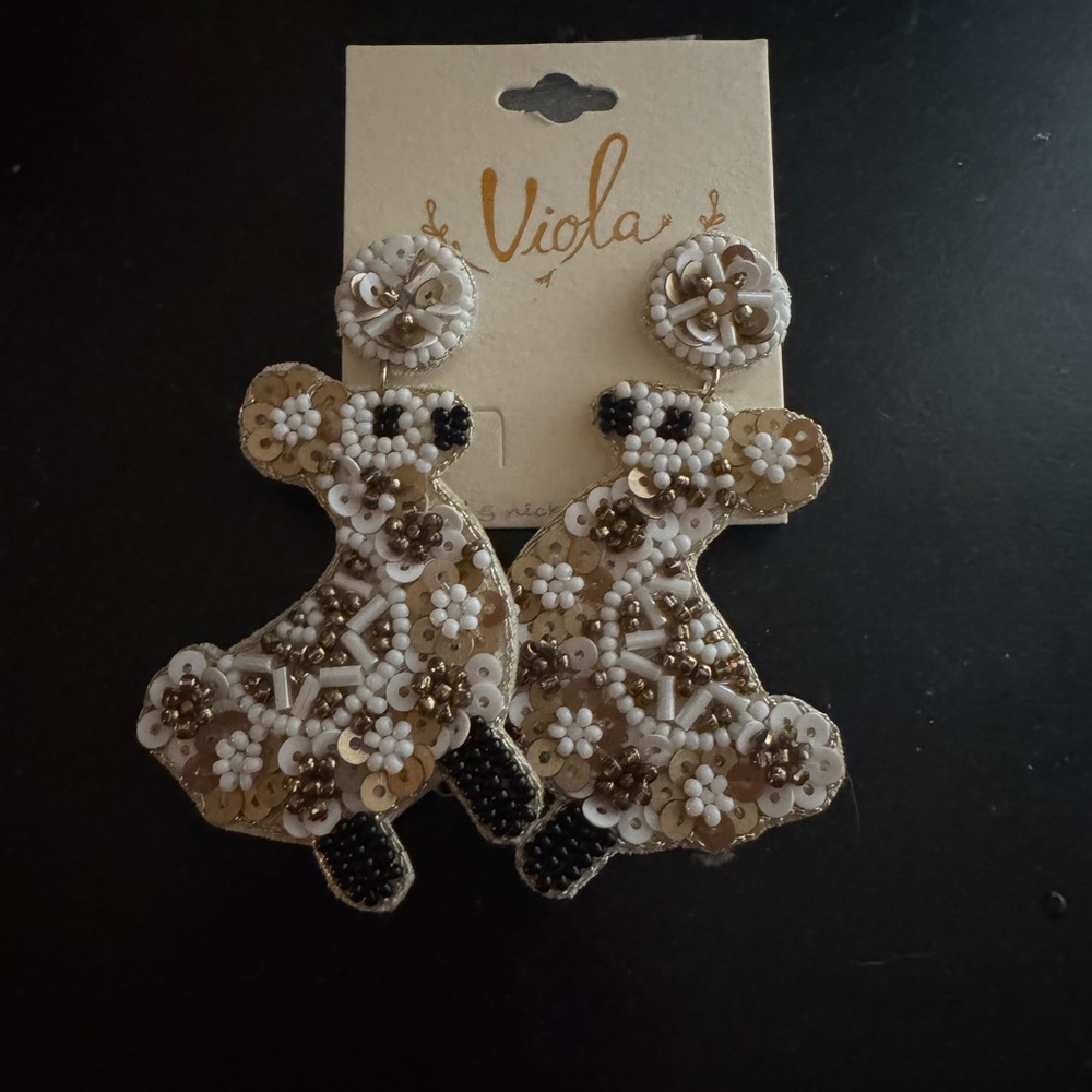 Viola Beaded Alpaca Earrings
